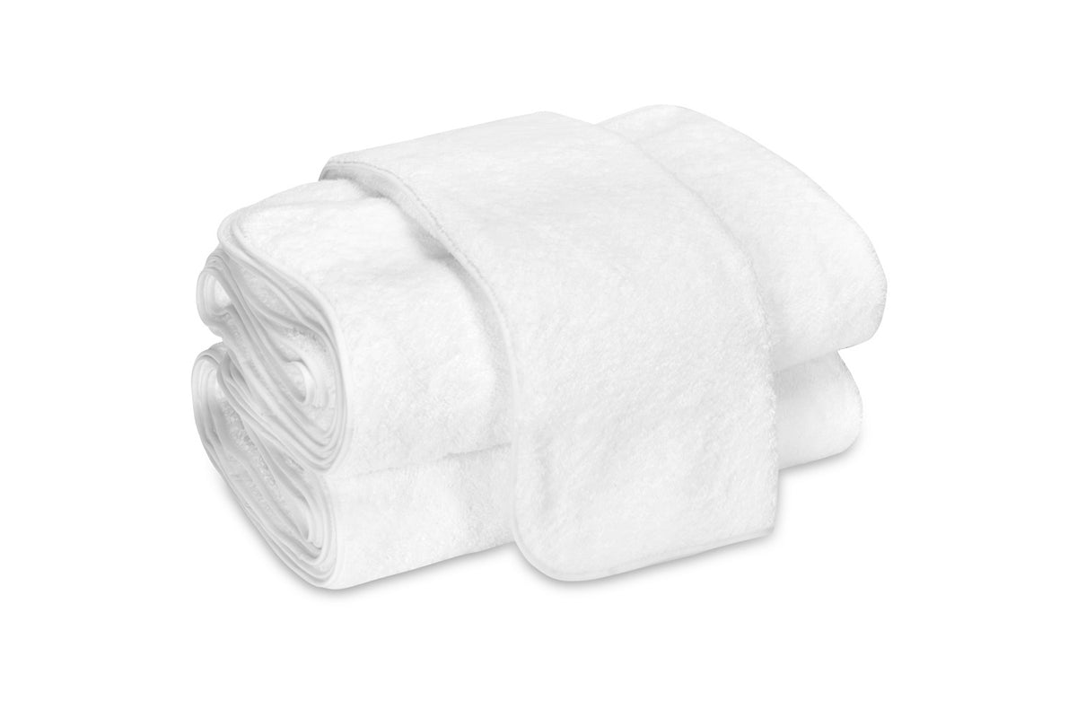 Matouk Cairo Wave Bath Towels White/White Fine Linens