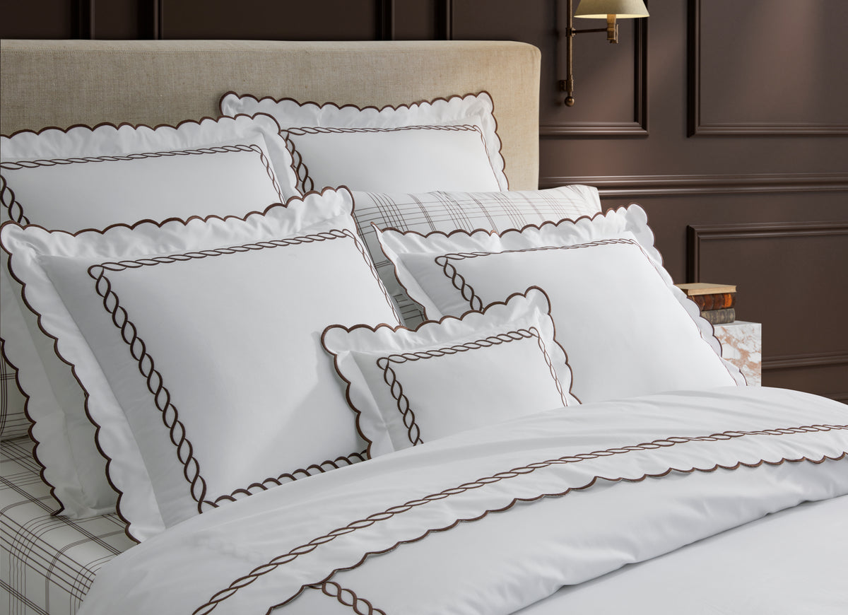 Matouk Classic Chain Scallop Bedding Detail 2 Fine Linens