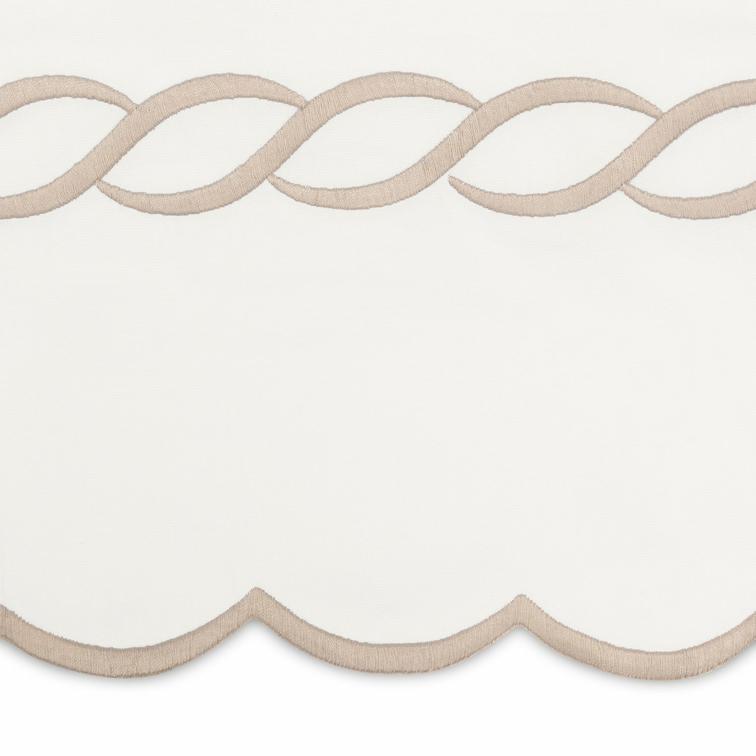 Matouk Classic Chain Scallop Bedding Dune Fine Linens