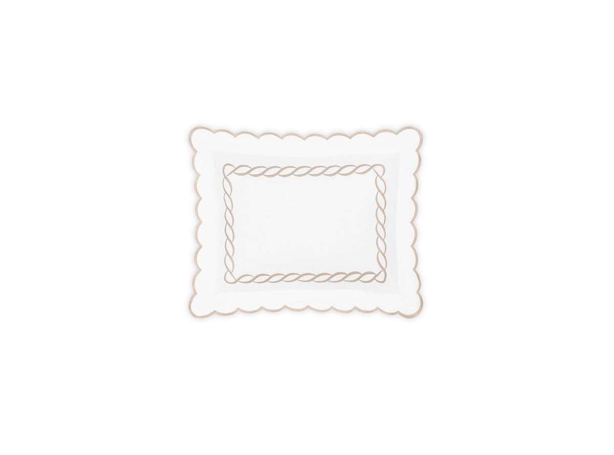 Matouk Classic Chain Scallop Boudoir Sham Dune Fine Linens