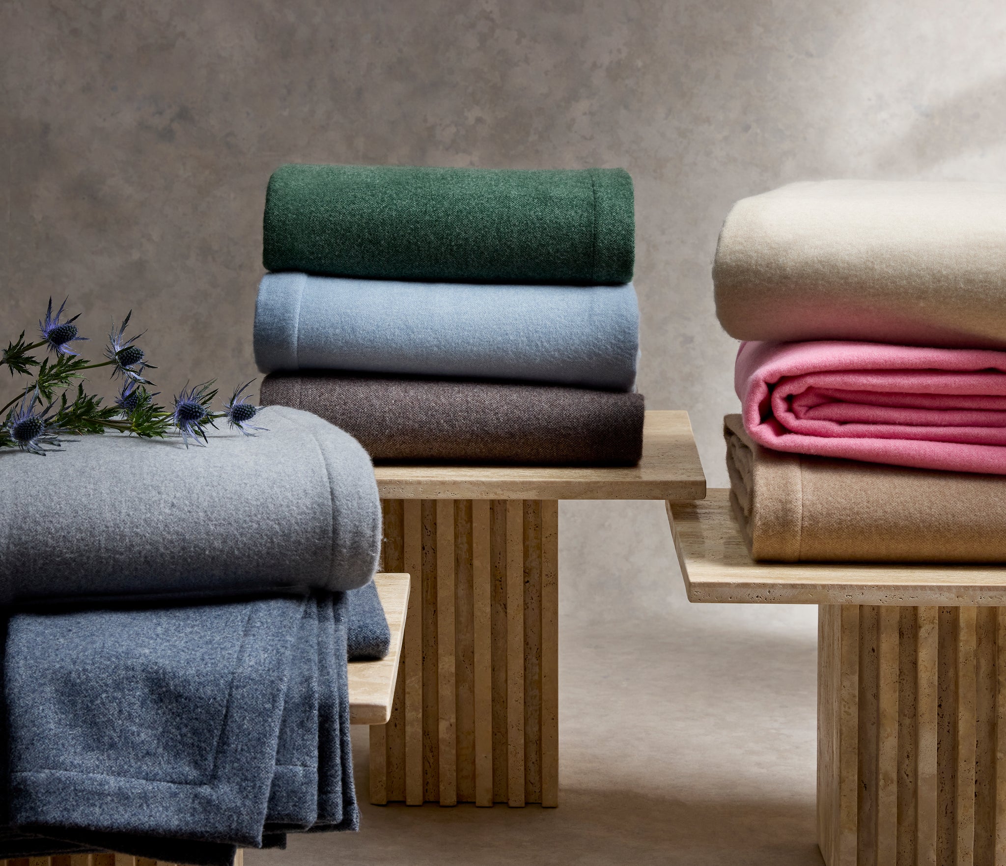 Matouk Cosmo Blanket (Dune) | Superfine Pure Merino Wool Blanket ...