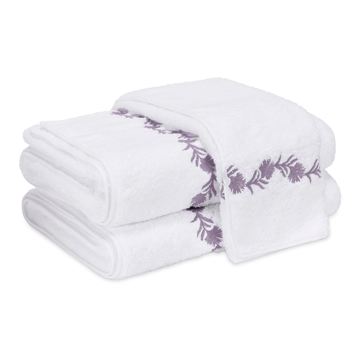 Matouk Daphne Bath Towels Lilac Fine Linen