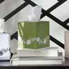 Matouk Daphne Tissue Box Cover - Grass / White featured image