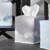 Matouk Daphne Tissue Box Cover - Grey / White featured image