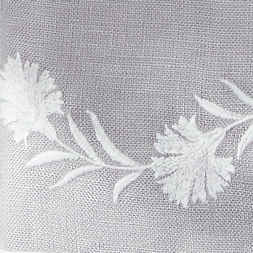 Matouk Daphne Tissue Box Cover - Grey/White