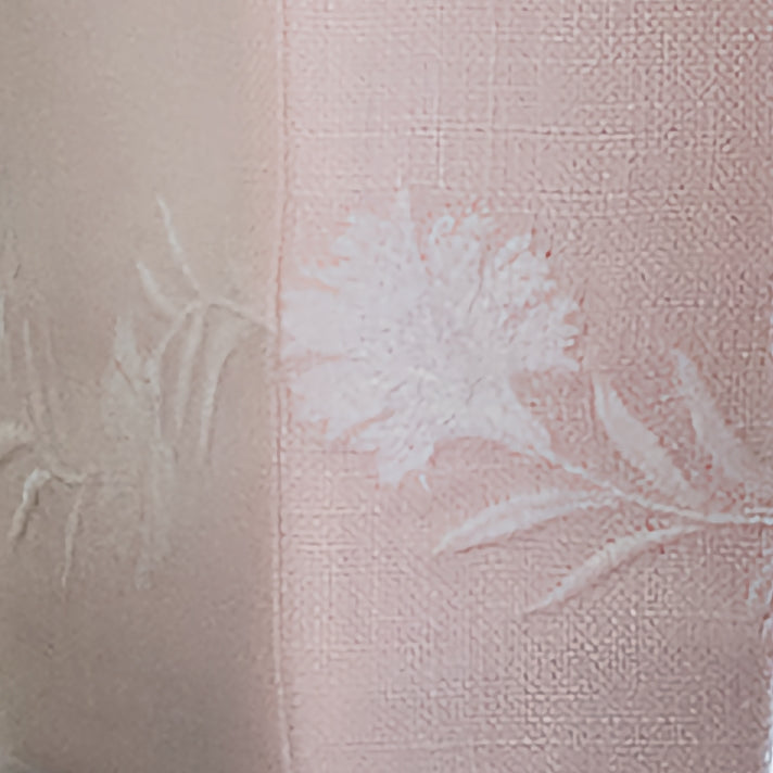 Matouk Daphne Tissue Box Cover Fine Linen Swatch - Pink / White