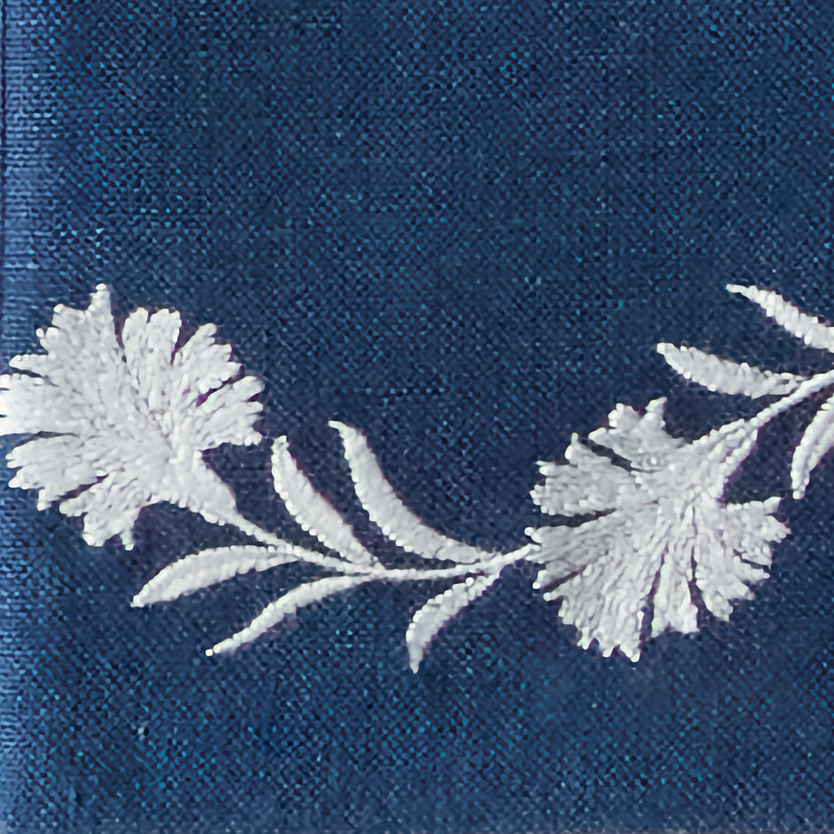 Matouk Daphne Tissue Box Cover - Navy/White