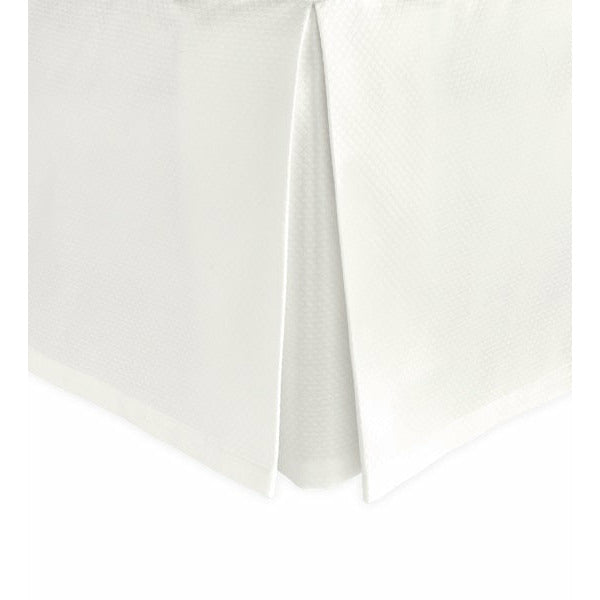 Matouk Diamond Pique Bedding Bed Skirt Bone Fine Linens