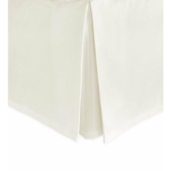 Matouk Diamond Pique Bedding Bed Skirt Ivory Fine Linens