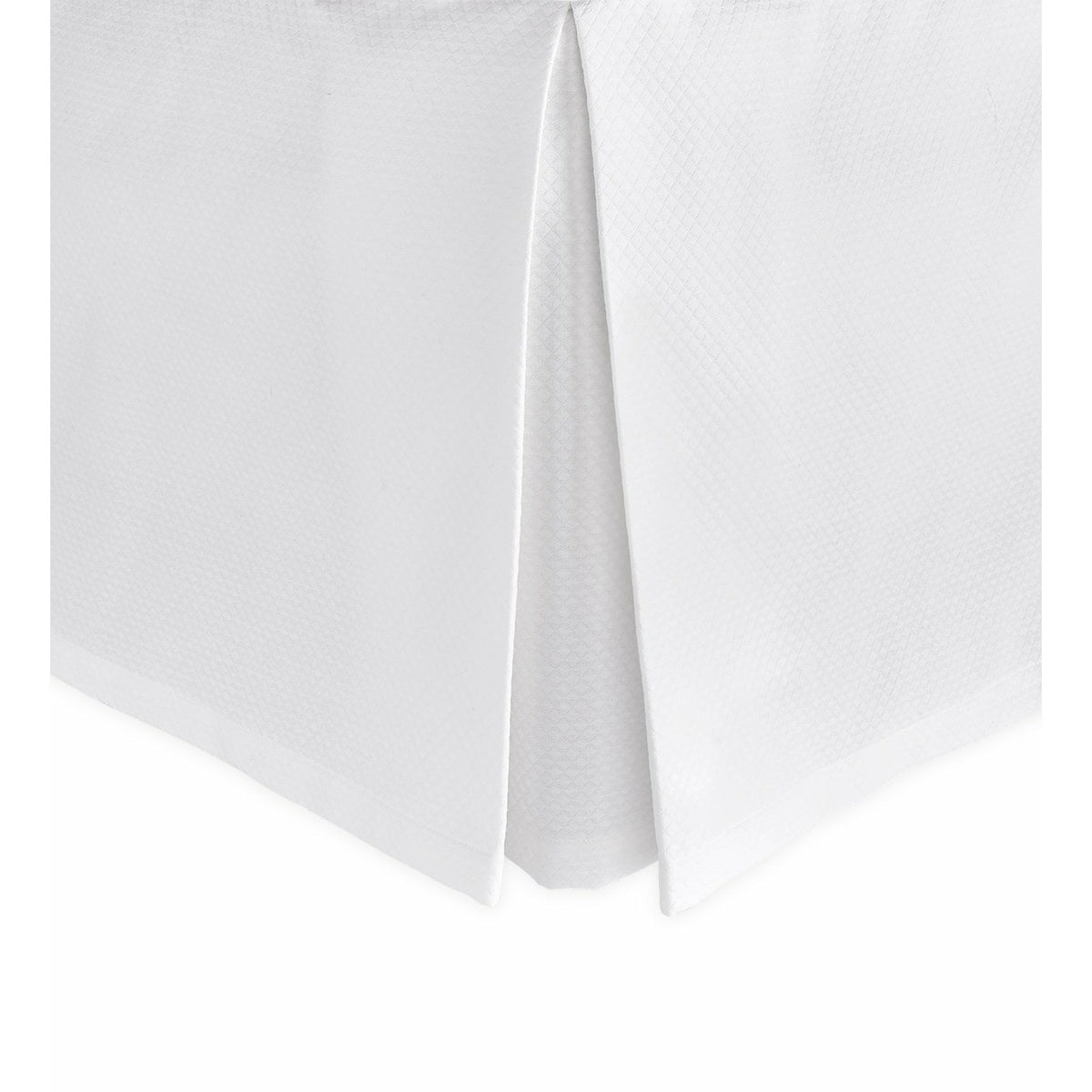 Matouk Diamond Pique Bedding Bed Skirt White Fine Linens