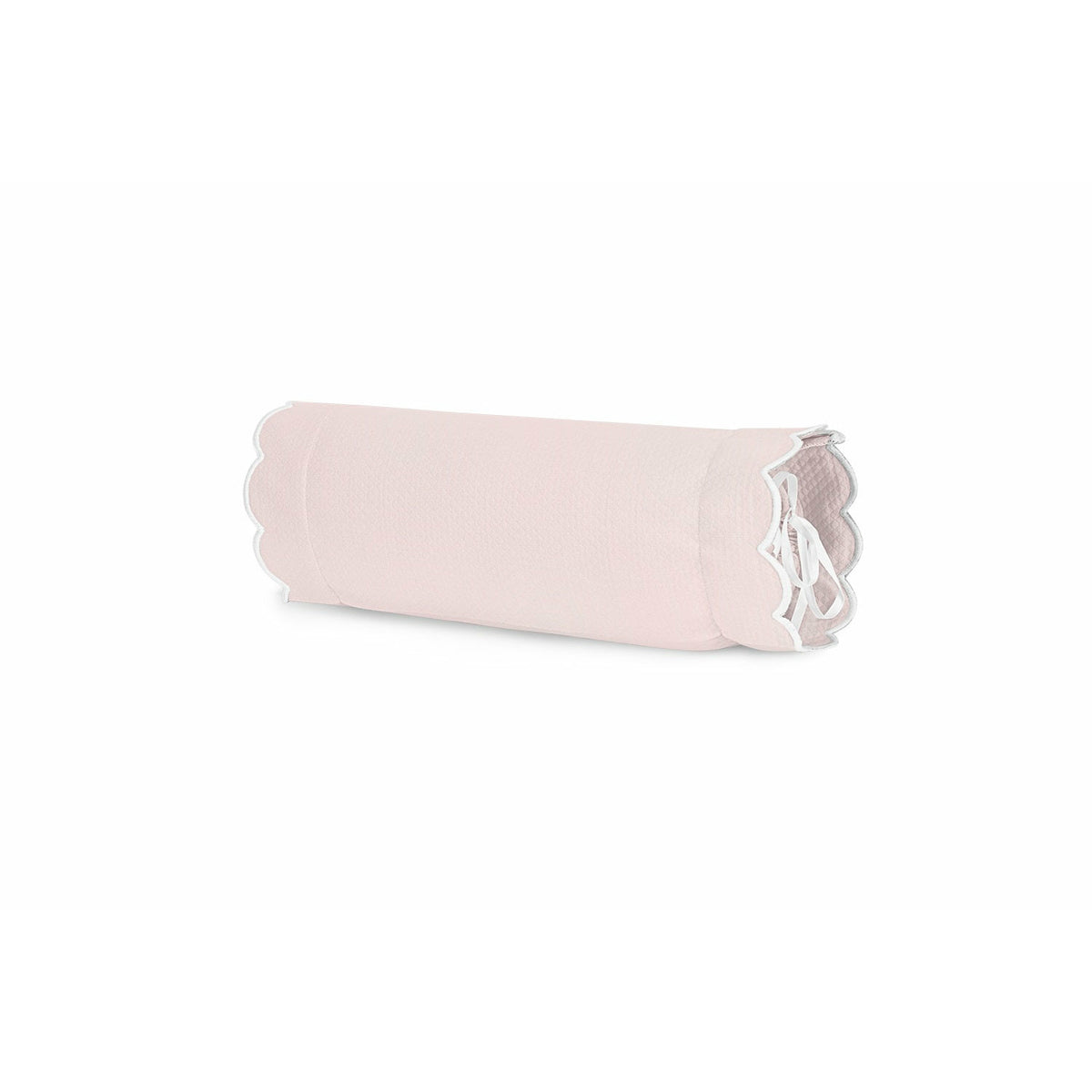 Matouk Diamond Pique Bedding Neckroll Sham Pink Fine Linens