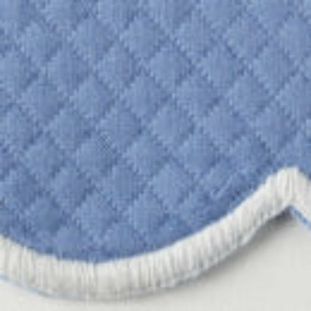 Matouk Diamond Pique Bedding Swatch Azure Fine Linens