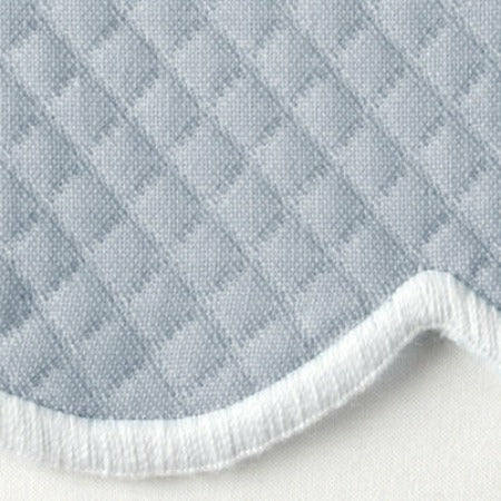 Matouk Diamond Pique Bedding Main Hazy Blue Fine Linens