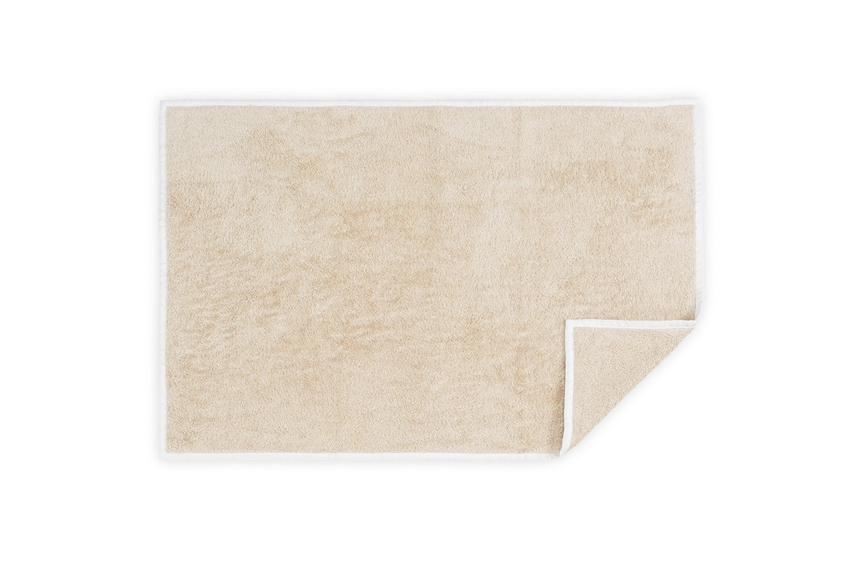 Matouk Enzo Bath Towels Bath Mat Sand/White Fine Linens