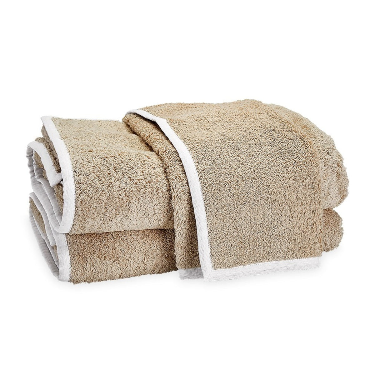 Matouk Enzo Bath Towels Sand/White Fine Linens