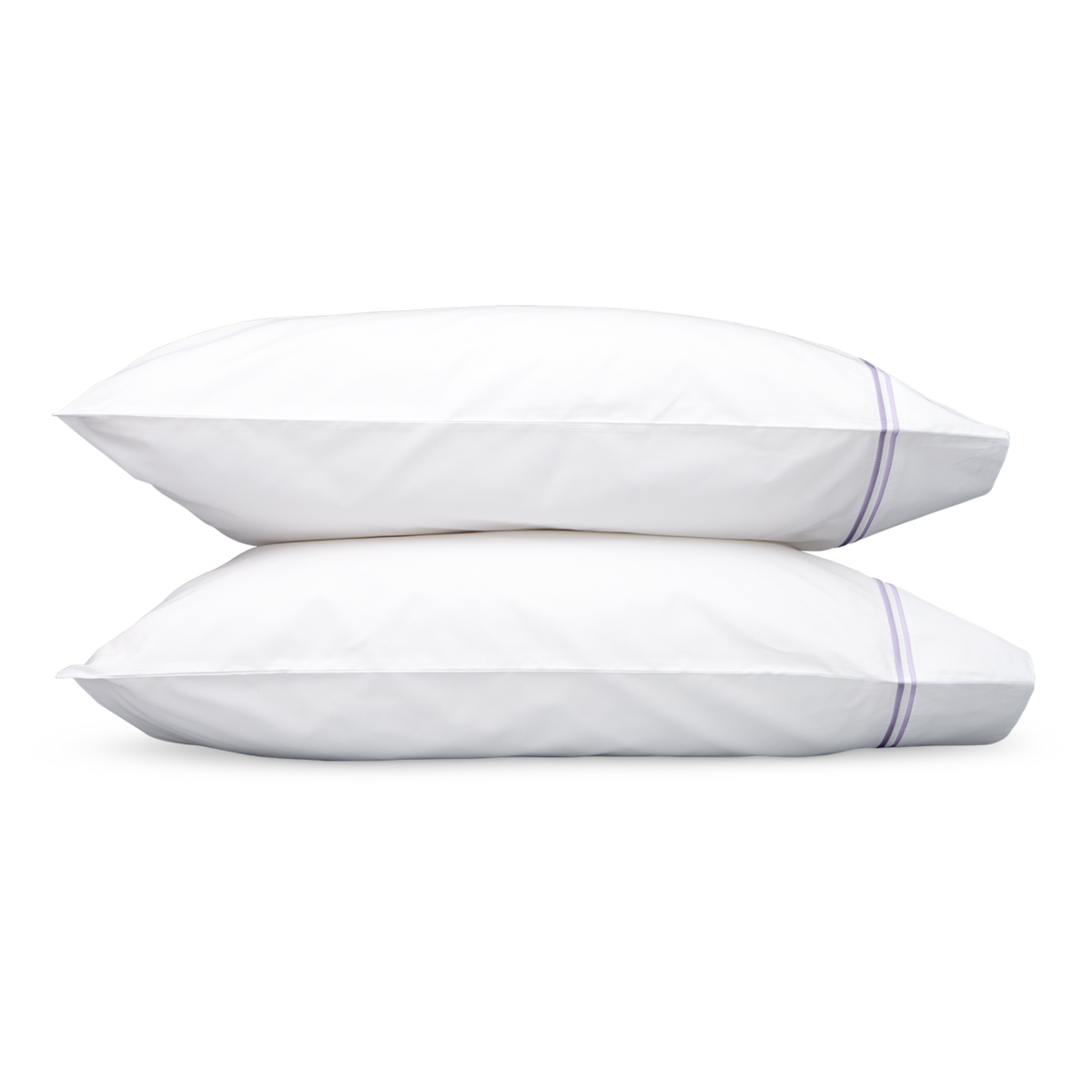 Pair of Pillowcases in Lilac Color Matouk Essex Bedding Collection