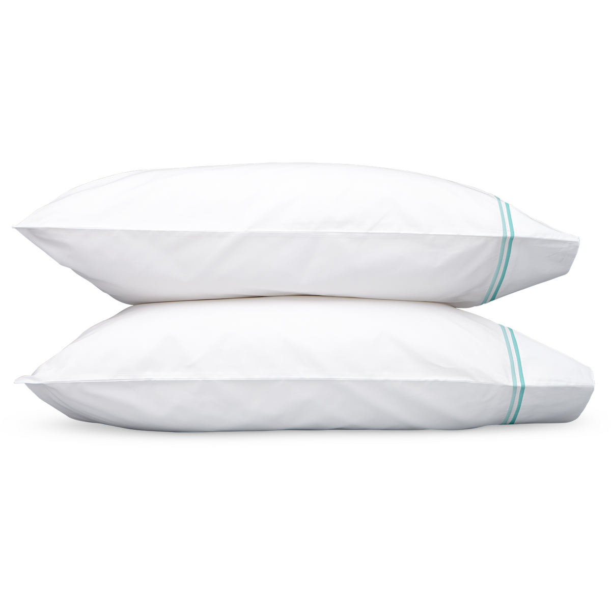 Matouk Essex High End Bed Pair of Two Pillowcases - Lagoon