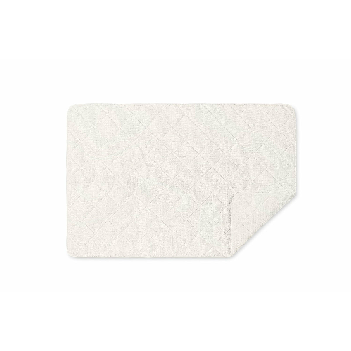 Matouk Francisco Towels and Rugs Quilted Tub Mat Ivory Fine Linens