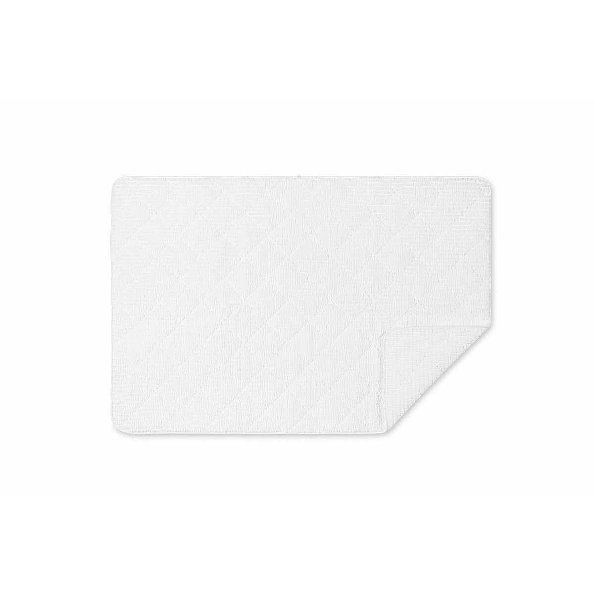 Matouk Francisco Towels and Rugs Quilted Tub Mat White Fine Linens