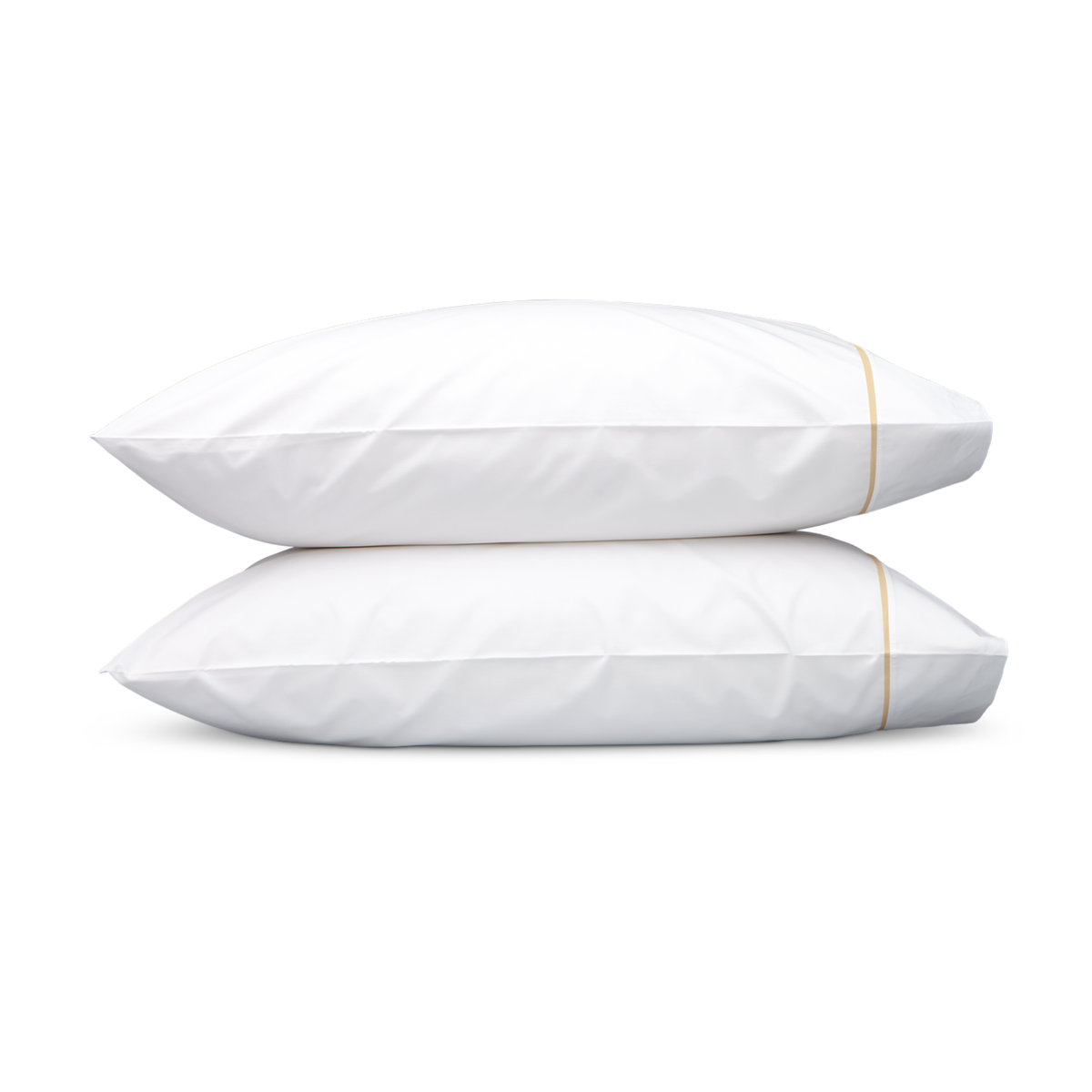 Pillowcases of Matouk Gatsby Bedding Champagne Color