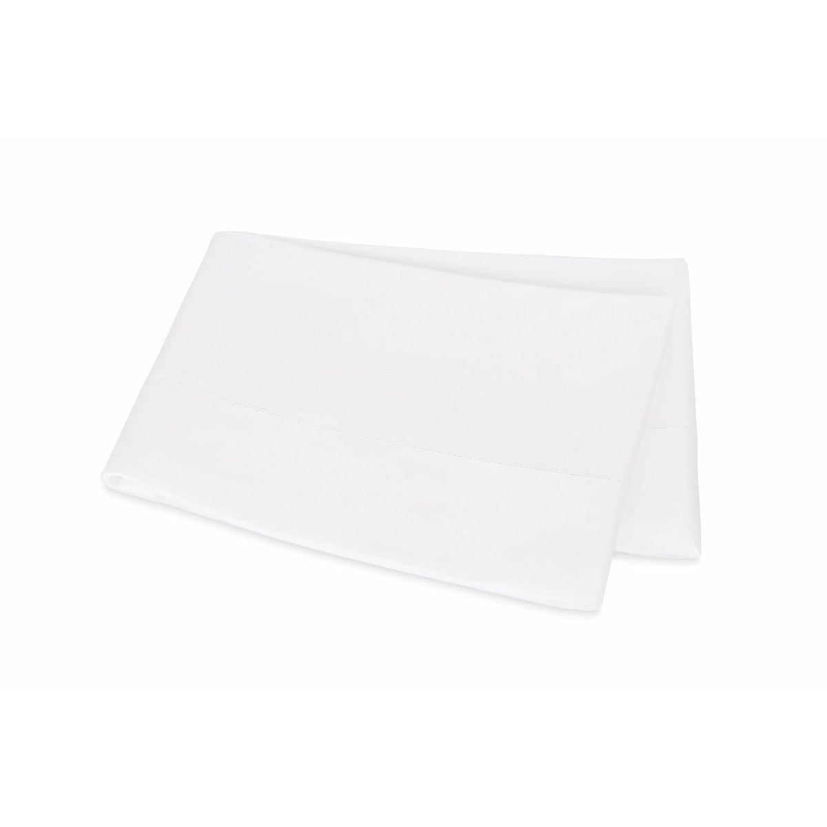 Matouk Gatsby Hemstitch Bedding Flat Sheet White Fine Linens