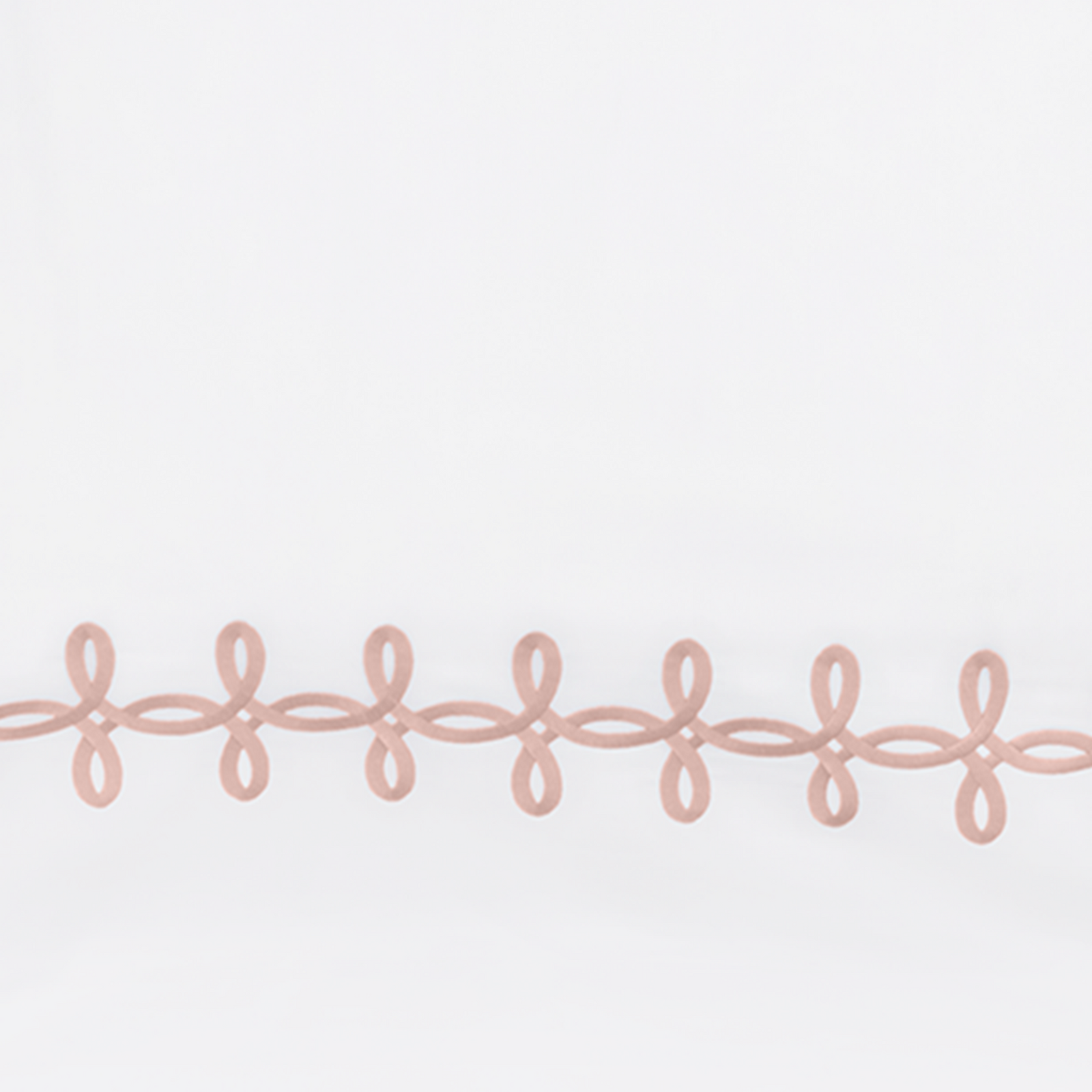 Full View of Matouk Gordian Knot Bedding Lifestyle Blush