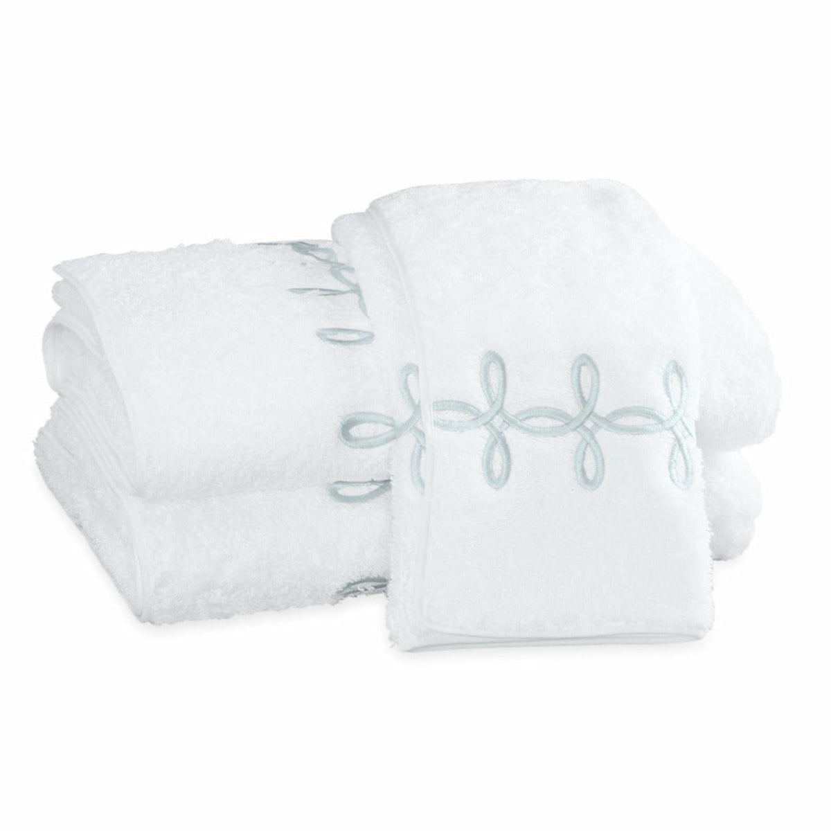 Matouk Gordian Knot Bath Towels Blue Fine Linens