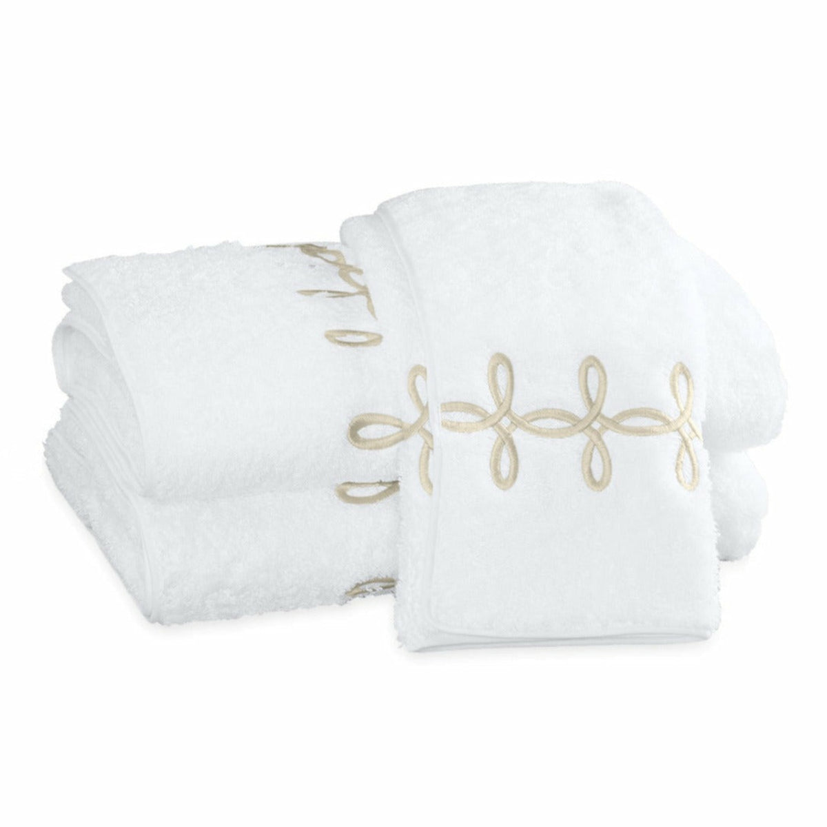 Matouk Gordian Knot Bath Towels Truffle Fine Linens