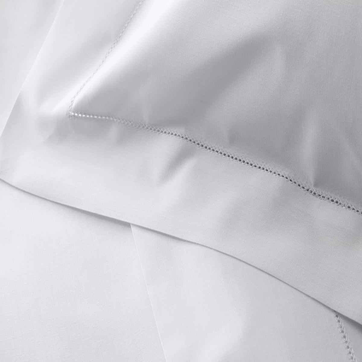 Matouk Key Largo Easy Care Bedding Detail White Fine Linens