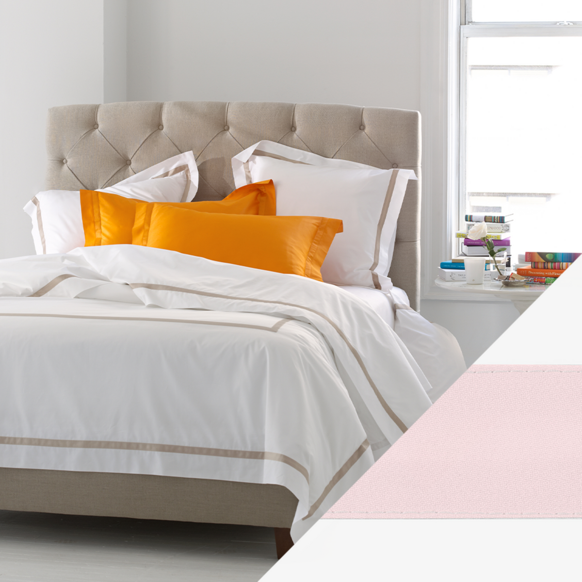 Matouk Lowell Bedding Collection Pink Main Fine Linens