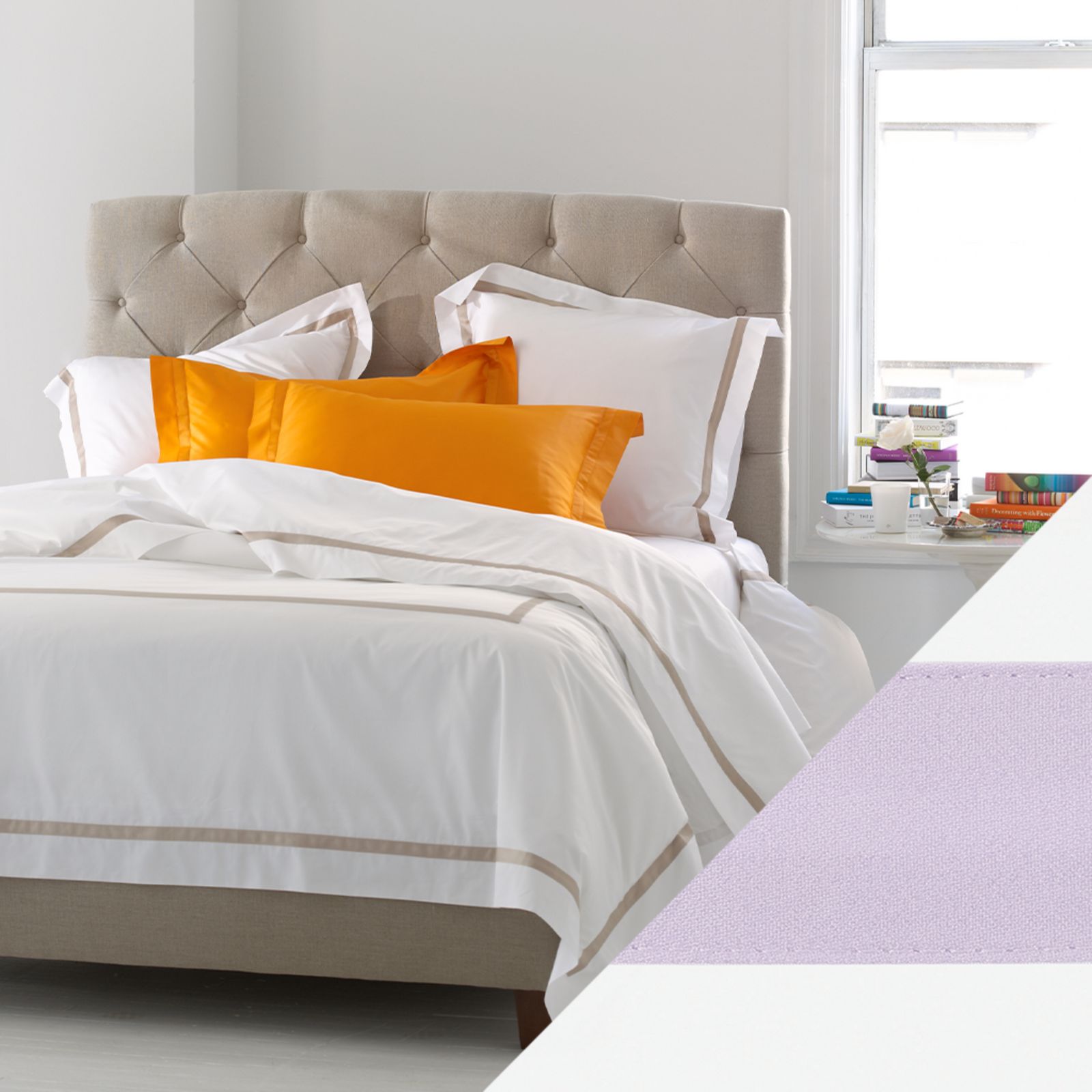 Matouk Lowell Bedding Collection Violet Main Fine Linens