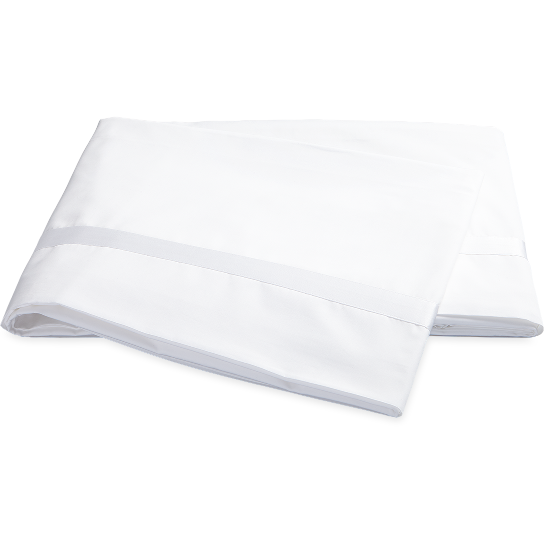 Matouk Lowell Bedding Flat Sheet White Fine Linens