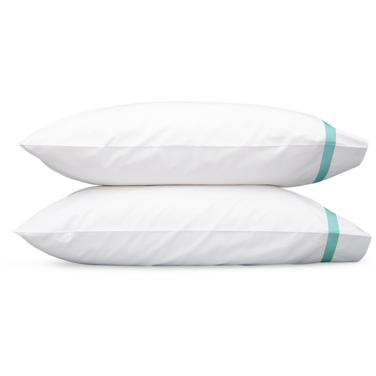 Matouk Lowell Bedding Pillowcase  Aquamarine Fine Linens