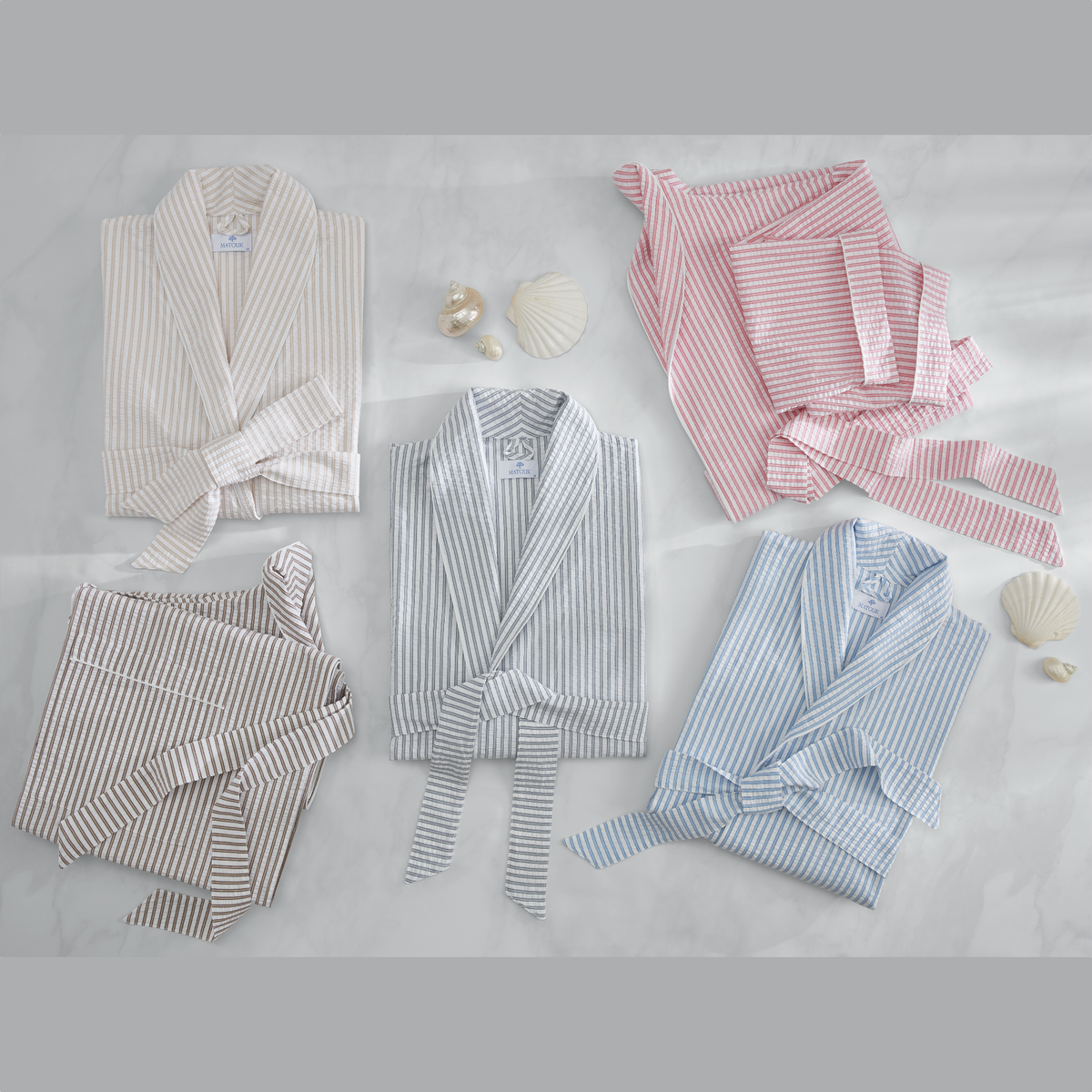 All Colors of Folded Matouk Matteo Robe