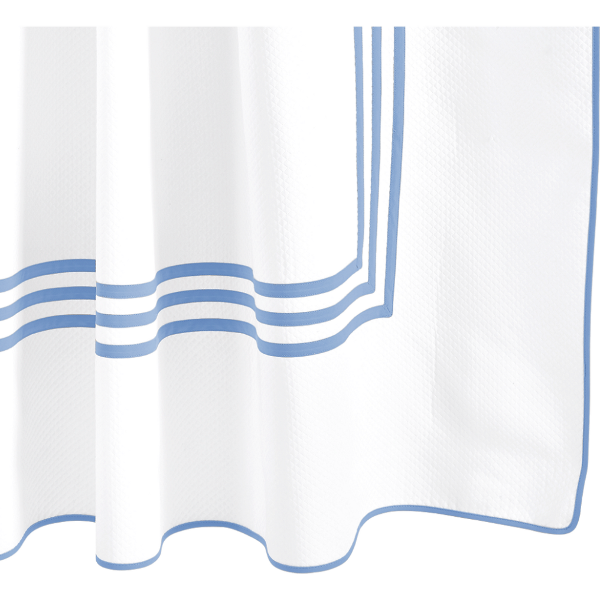 Matouk Newport Shower Curtain Azure Main Fine Linens