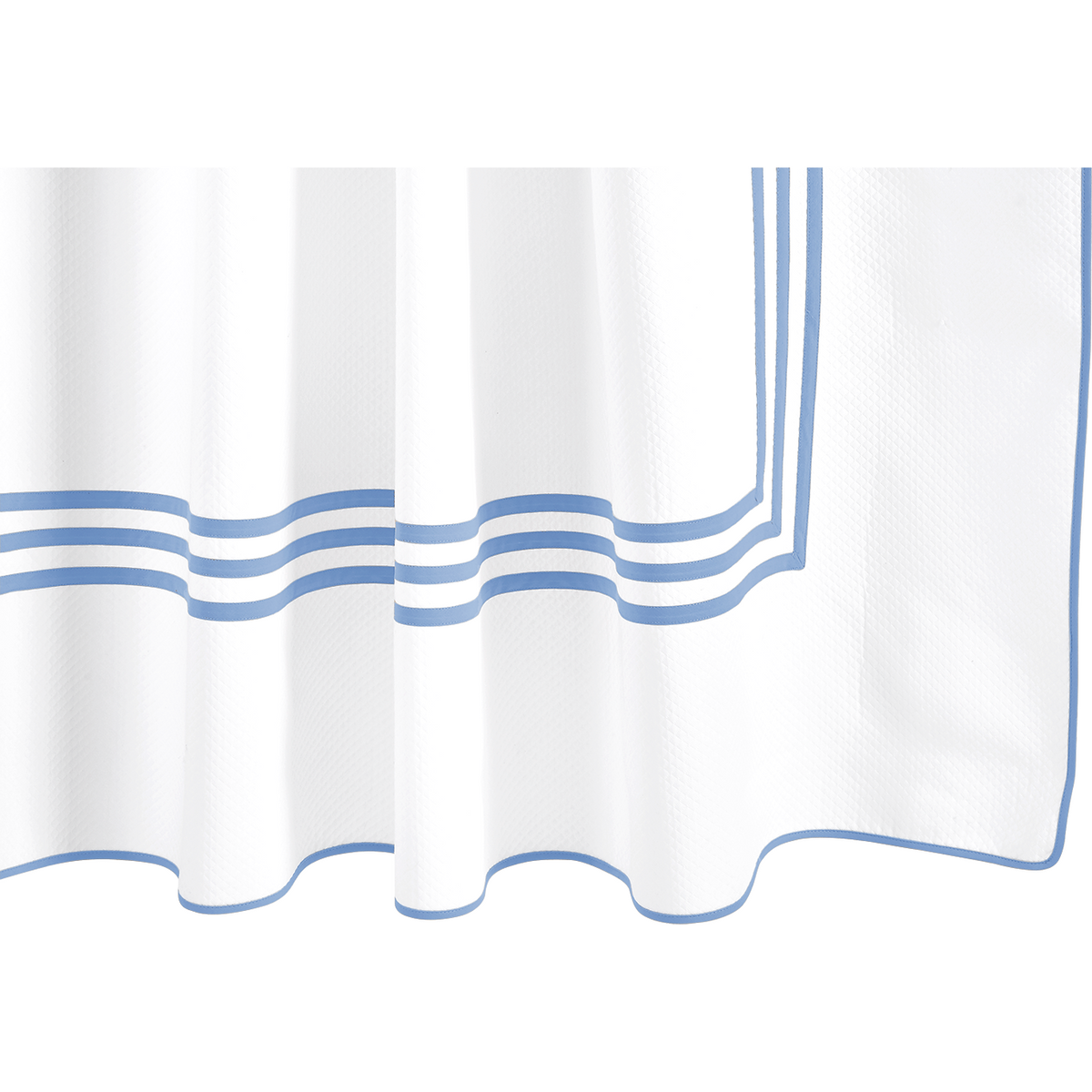 Matouk Newport Shower Curtain Azure Fine Linens