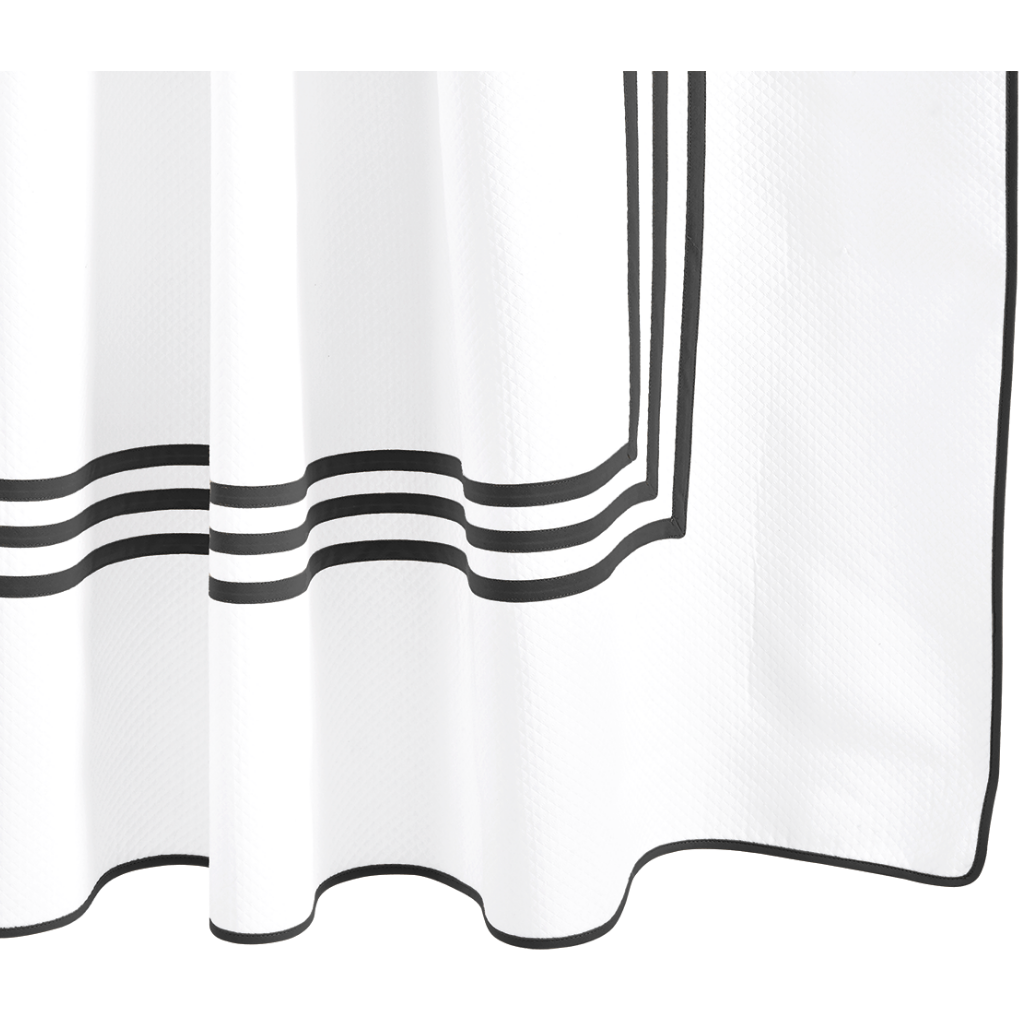 Matouk Newport Shower Curtain Black Fine Linens