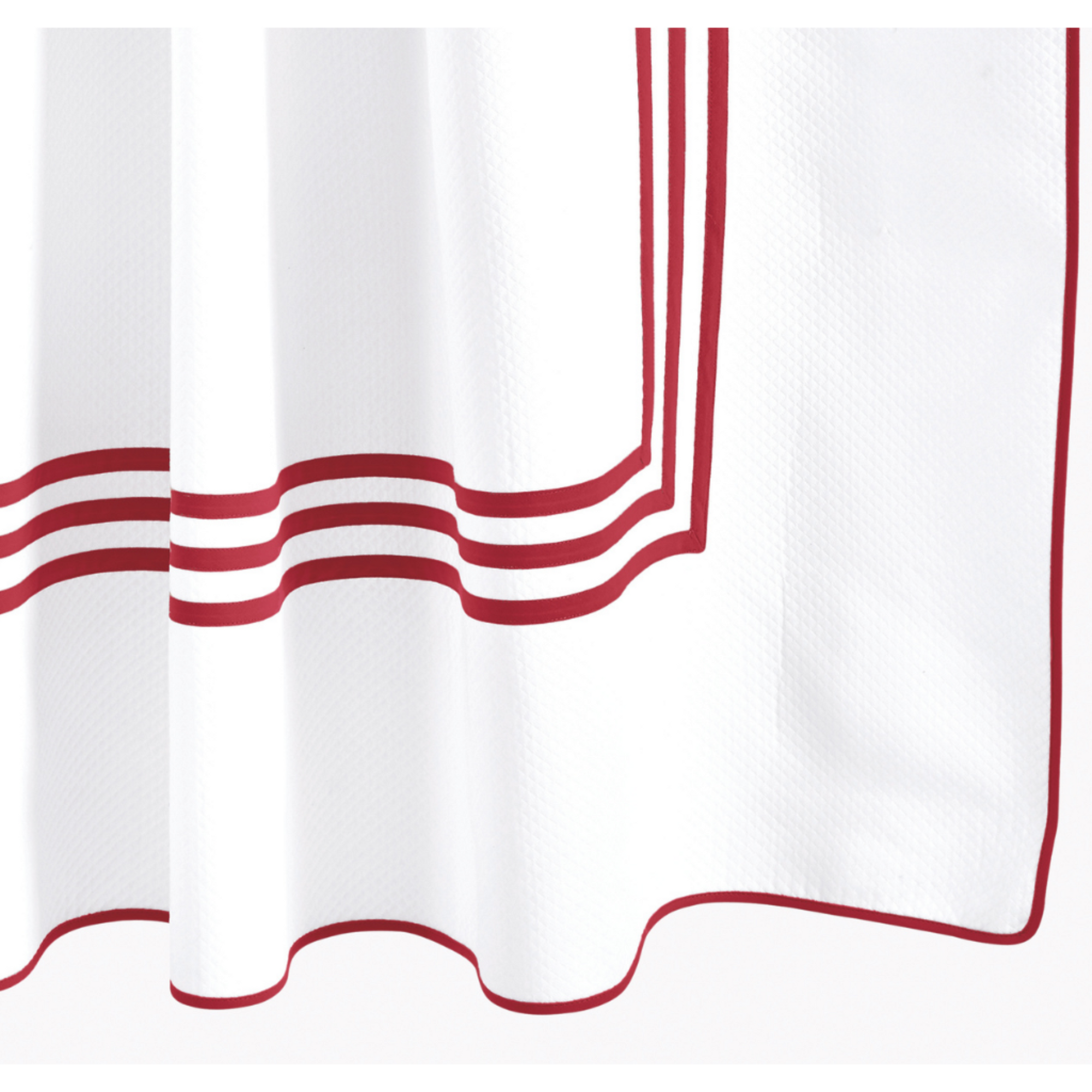 Matouk Newport Shower Curtain Red Main Fine Linens