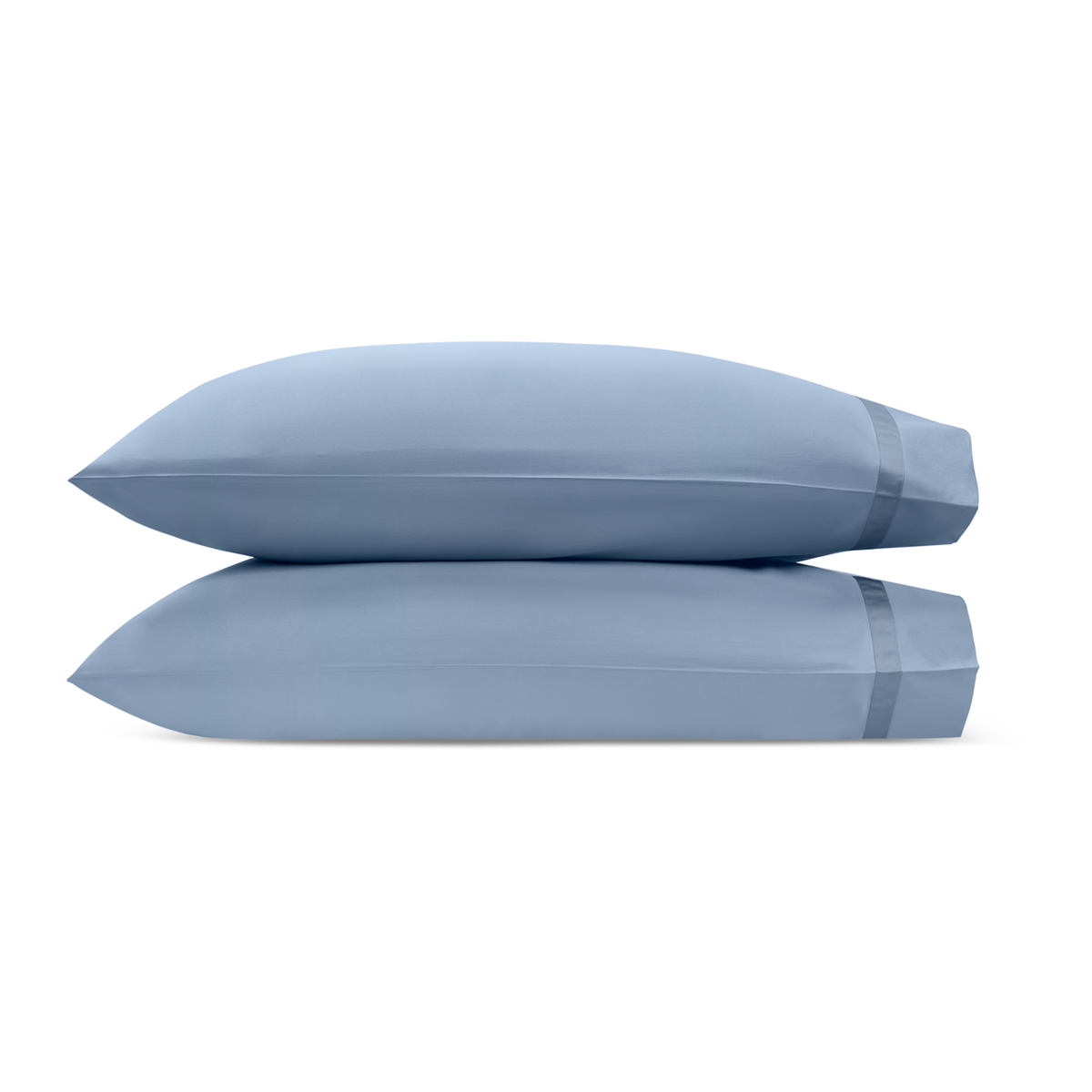 Pair of Pillowcases of Matouk Nocturne Collection Hazy Blue Color