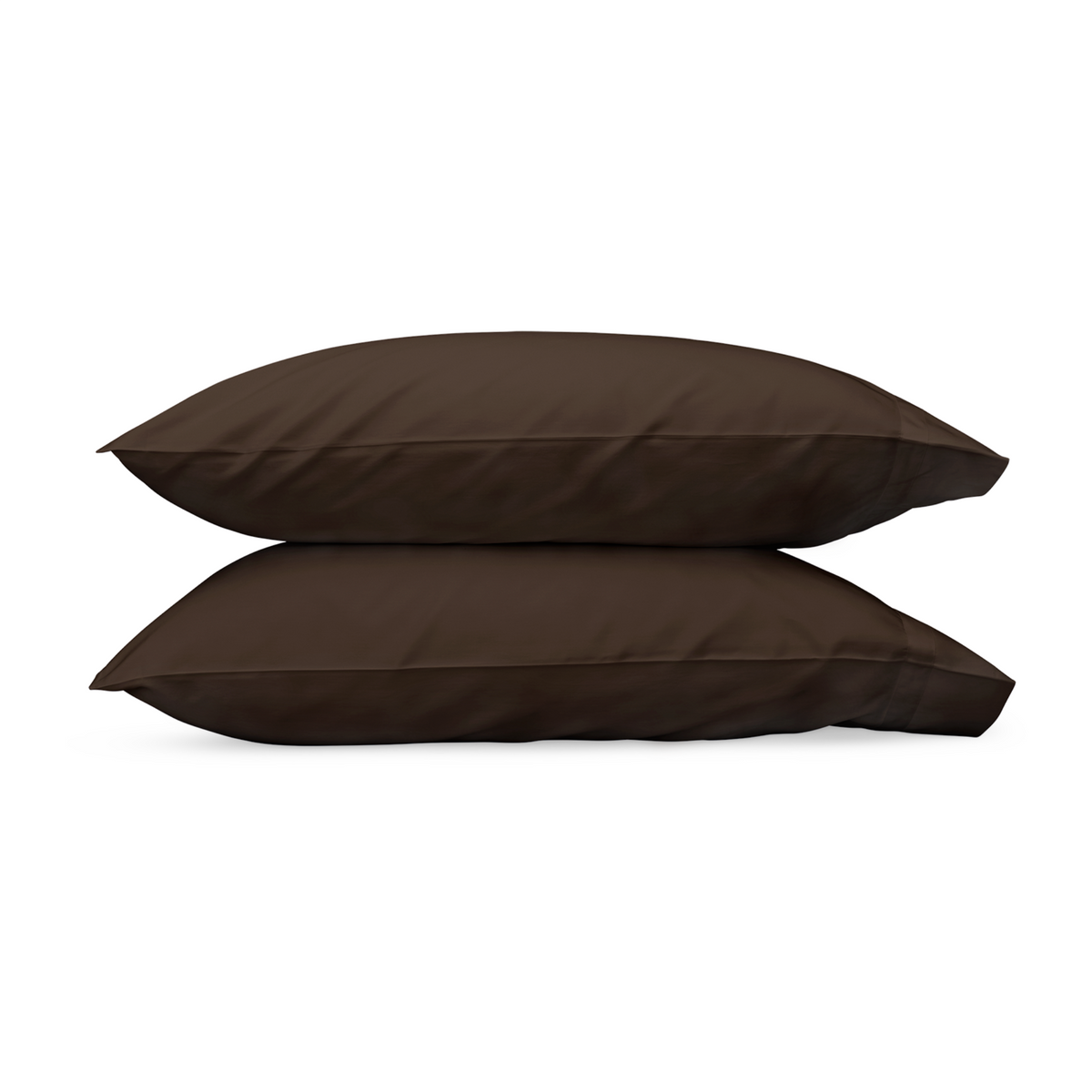 Pair of Pillowcases of Matouk Nocturne Bedding in Sable Color