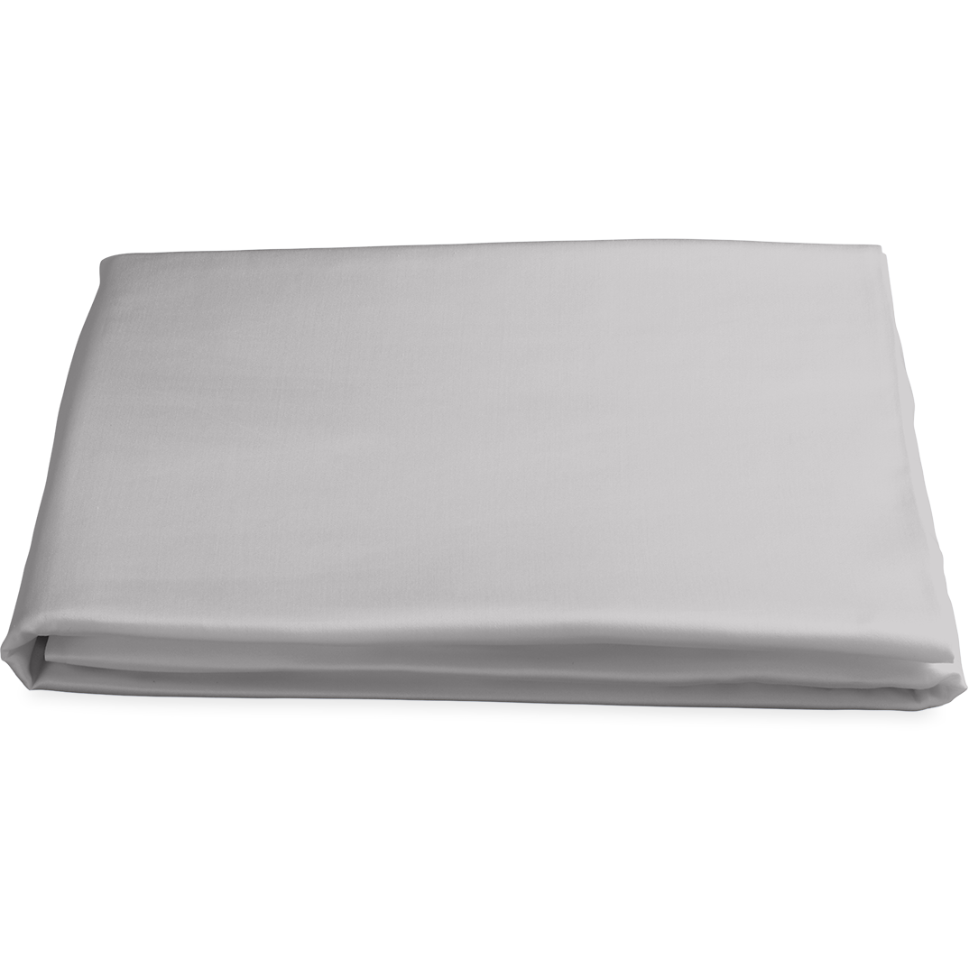 Matouk Nocturne Hemstitch Fitted Sheet Silver Fine Linens