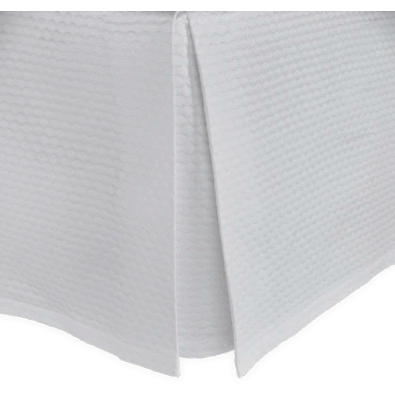 Matouk Pearl Bedding Bedskirt Silver Fine Linens