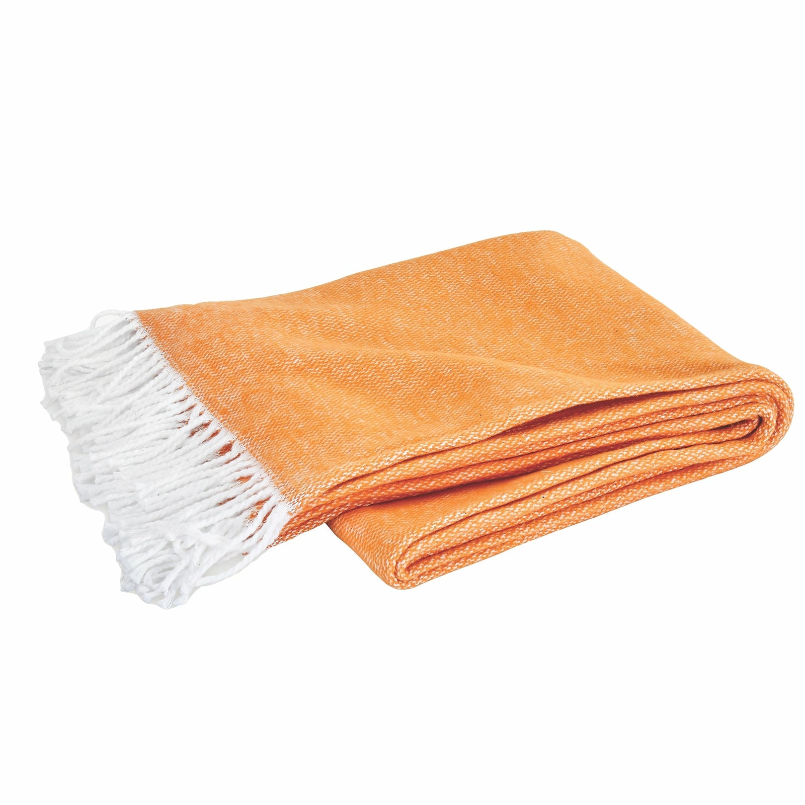 Matouk Pezzo Throws Tangerine Fine Linens