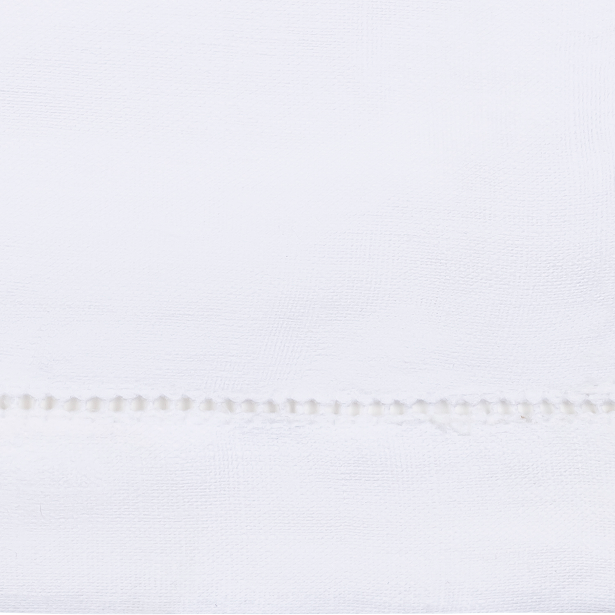 Fabric Closeup of Matouk Roman Hemstitch Bedding Color White