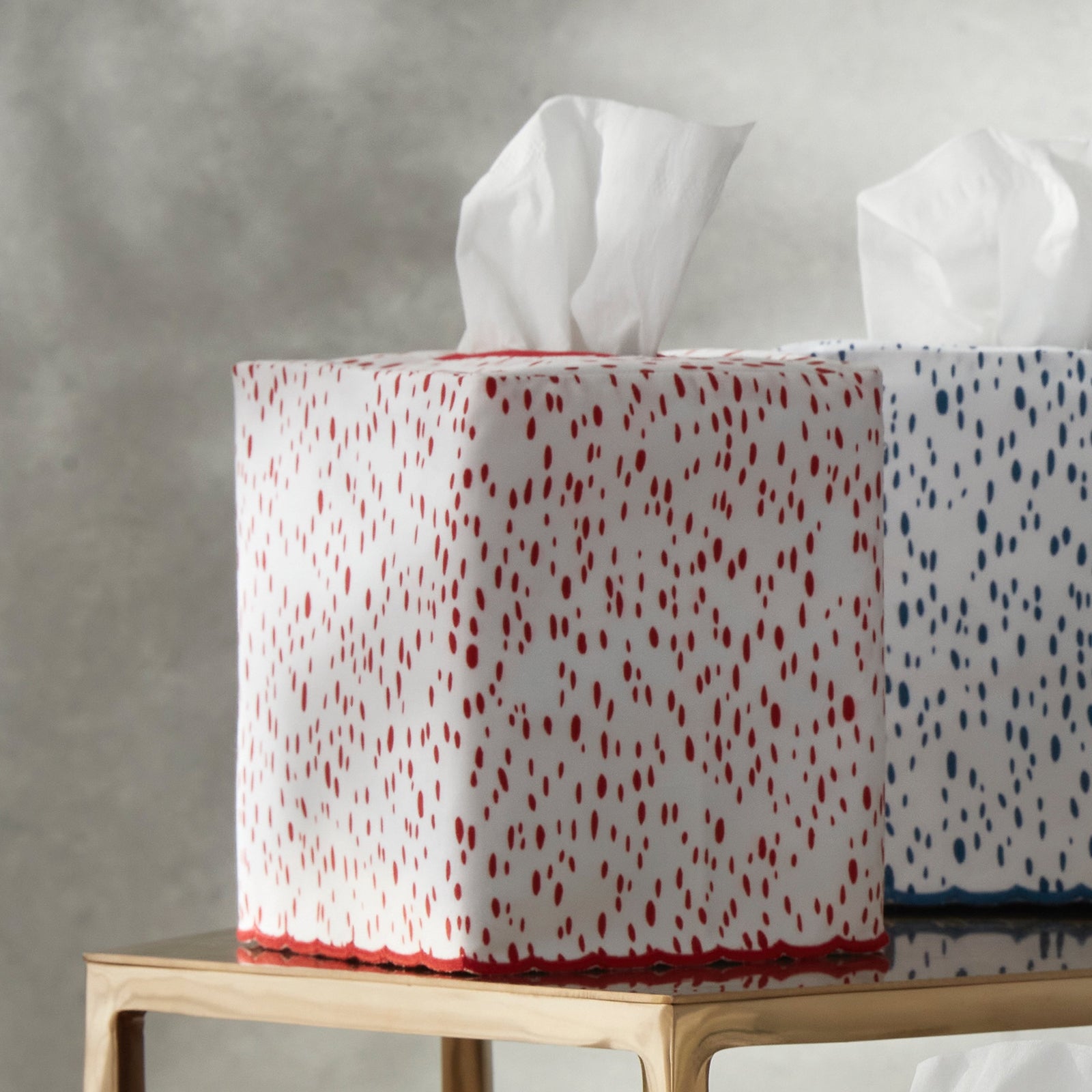 Matouk Schumacher Celine Tissue Box Cover Fine Linens Redberry