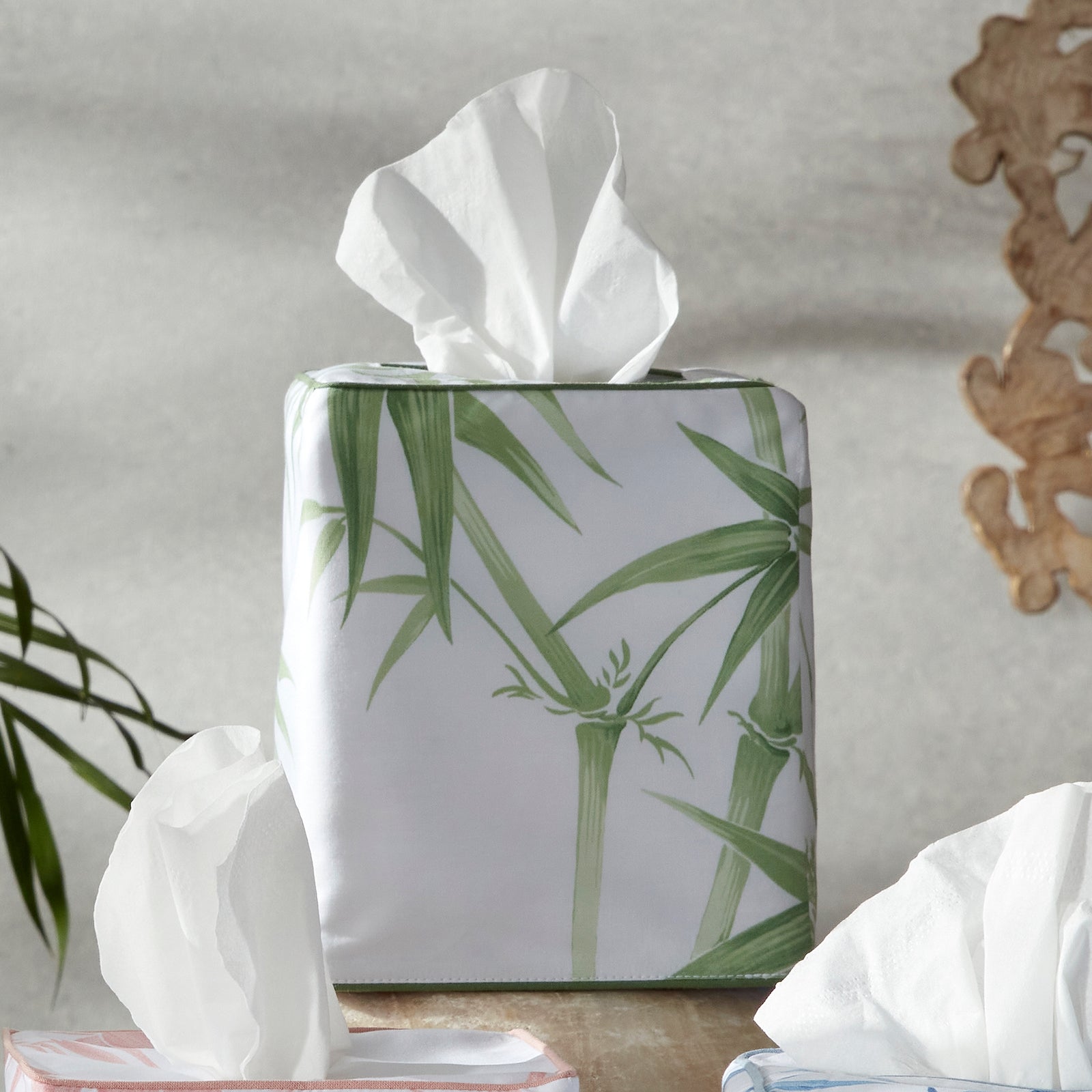 Matouk Schumacher Dominique Tissue Box Cover Fine Linens Palm