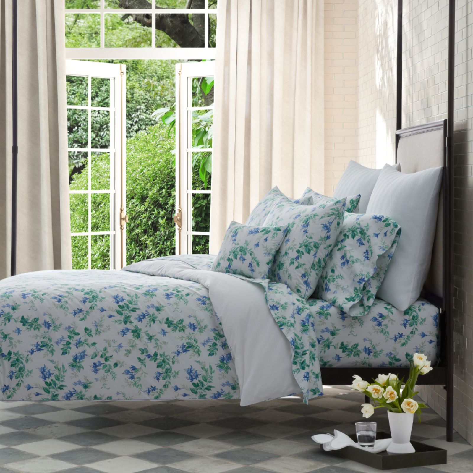 Matouk Schumacher Garden Gate Bedding Main Azure Fine Linens