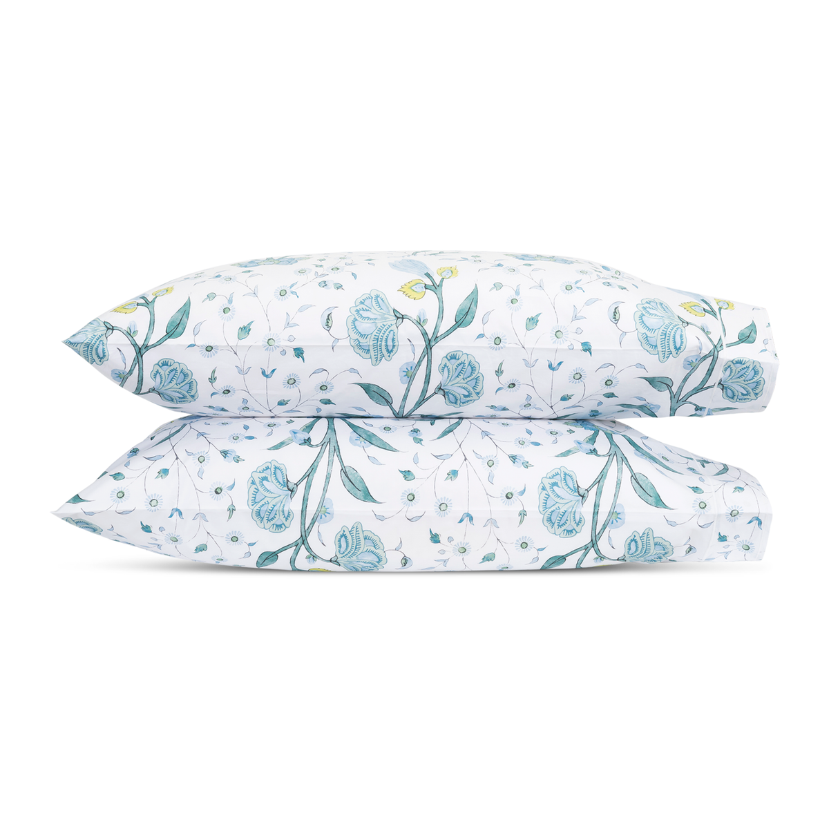 A Pair of Pillowcases of Matouk Schumacher Khilan Bedding Color Blue