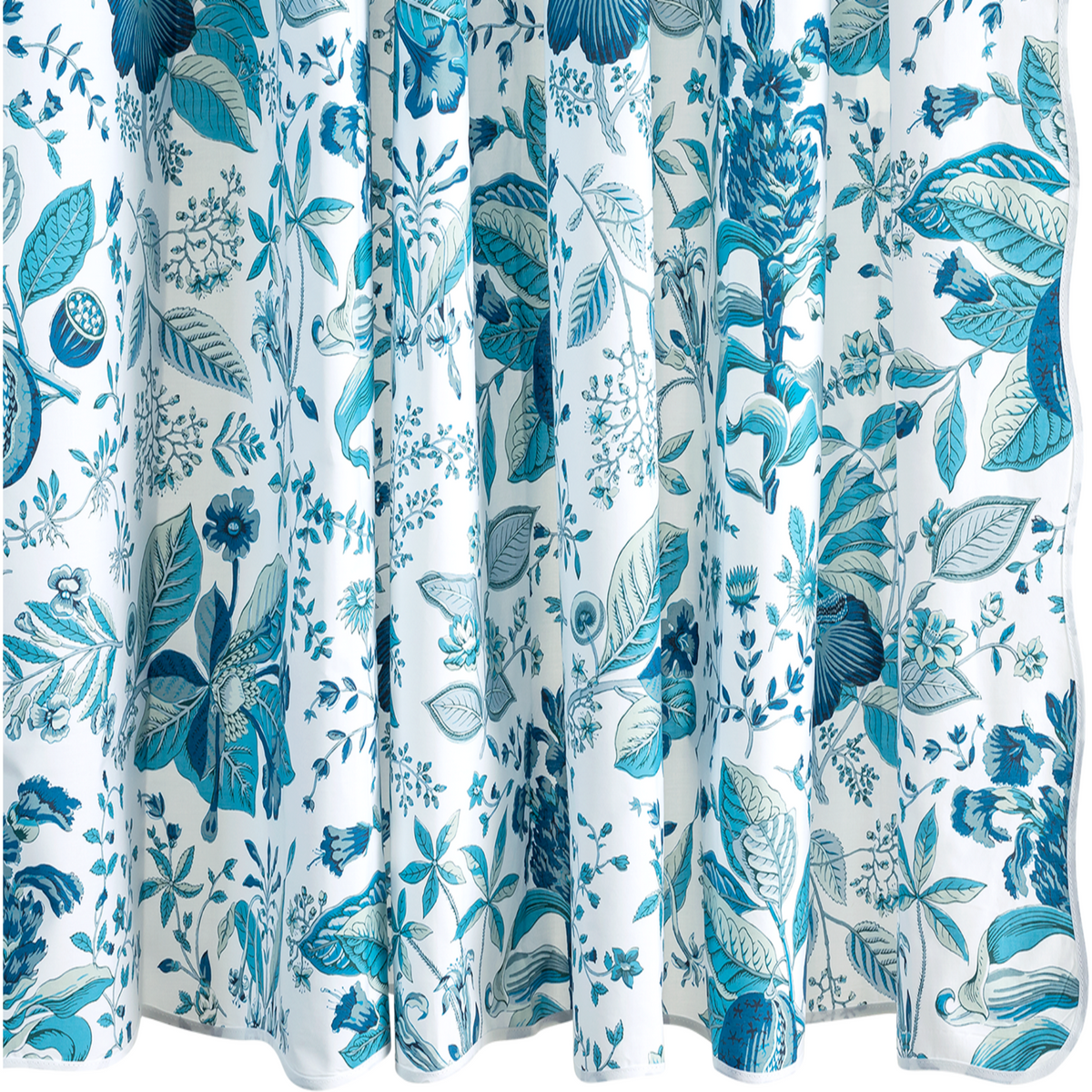 Matouk Pomegranate Shower Curtain Prussian Blue Fine Linens