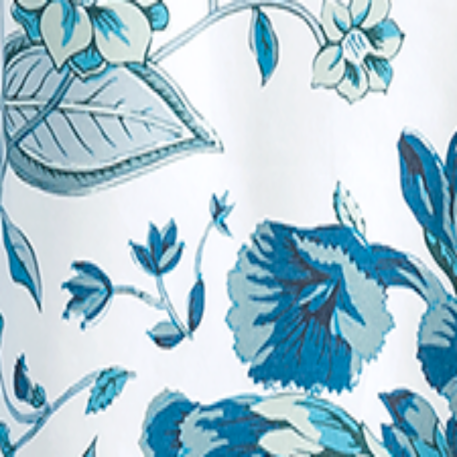 Matouk Pomegranate Shower Curtain Prussian Blue Fine Linens